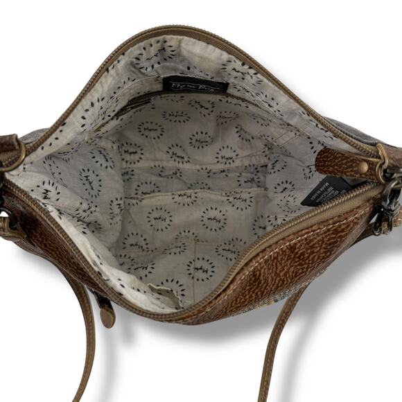 Myra Bag Aztec Southwestern Crossbody Purse Faux Leather Adjustable Strap 9x11 - Picture 6 of 9